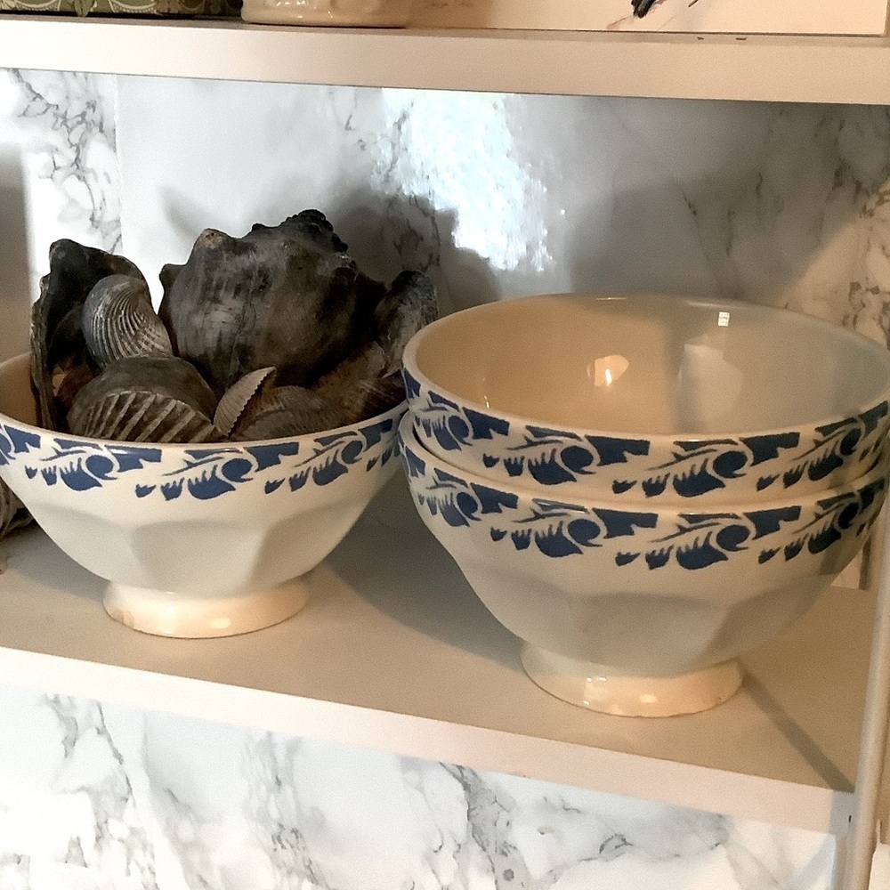 Blue White Martha Stewart Berry Bowls 3